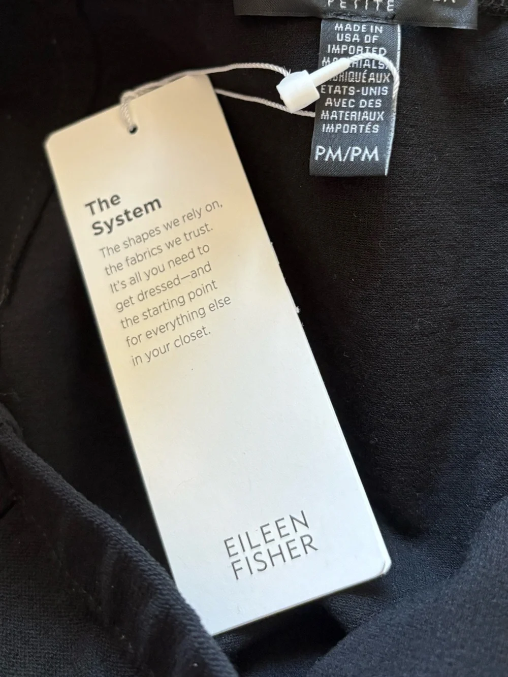 NWT Eileen Fisher The System Knit Pencil Skirt Black PM